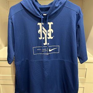 NY Mets Short Sleeved Hoodie Nike